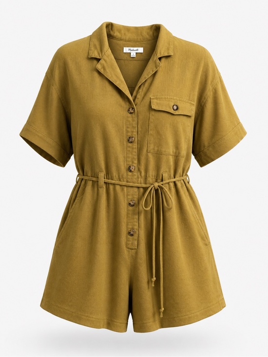 Madewell Pants - Madewell Safari Belted Romper Size S